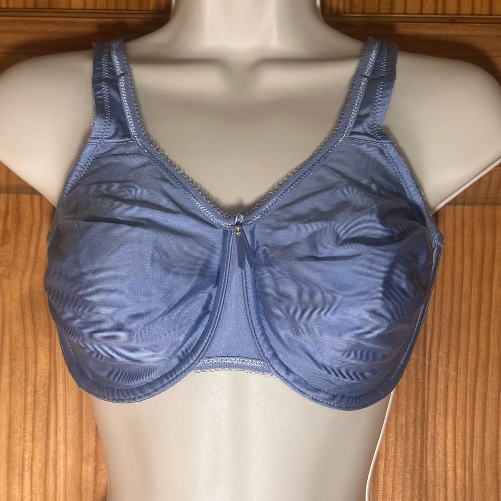 Wacoal 855193 Basic Beauty Unlined Underwire Bra Size 34DDD Blue NWOT